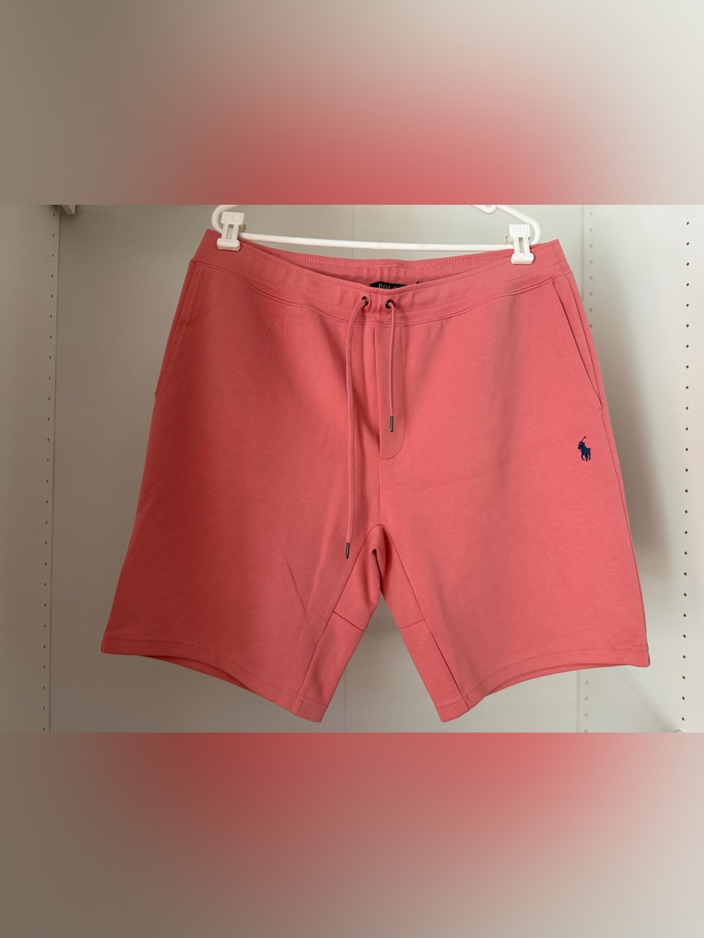 Polo by Ralph Lauren Coral Pink Drawstring Sweat Shorts NWOT
